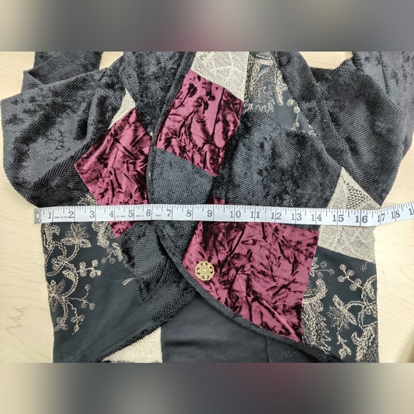 Two Jills with Attitude Multicolor Patchwork Boho Jacket Blazer Women’s Sz S - Picture 10 of 16